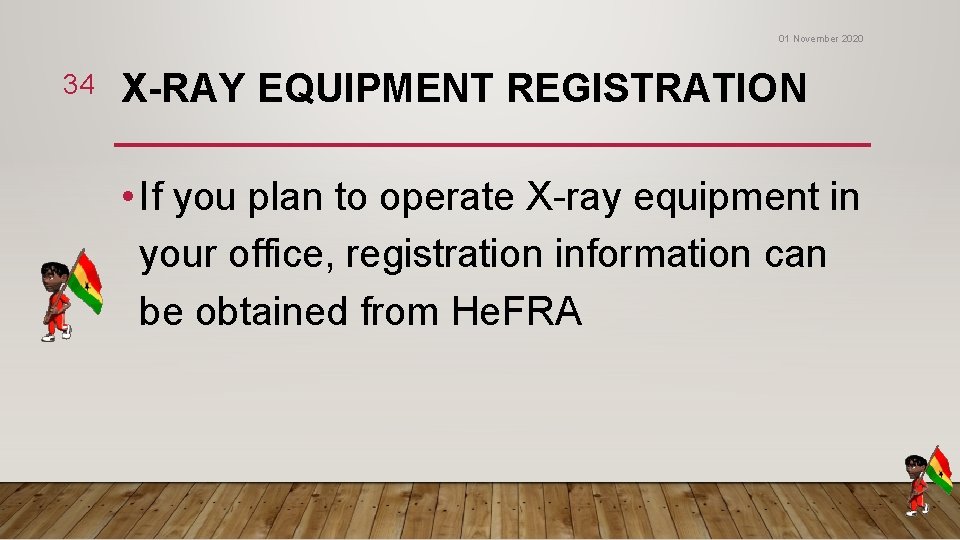 01 November 2020 34 X-RAY EQUIPMENT REGISTRATION • If you plan to operate X-ray 01 November 2020 34 X-RAY EQUIPMENT REGISTRATION • If you plan to operate X-ray