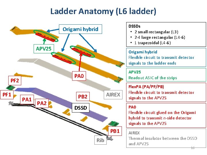 Ladder Anatomy (L 6 ladder) DSSDs • 2 small rectangular (L 3) • 2