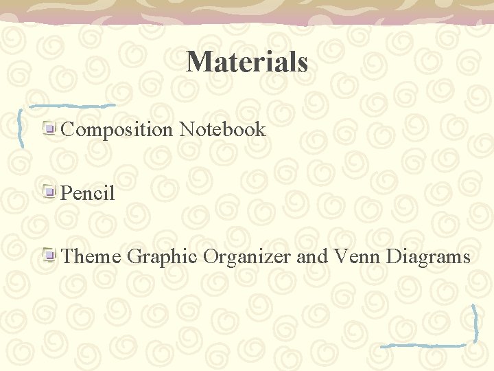 Materials Composition Notebook Pencil Theme Graphic Organizer and Venn Diagrams 