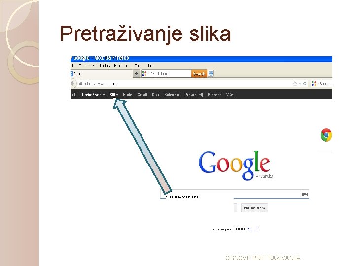 Pretraživanje slika OSNOVE PRETRAŽIVANJA 