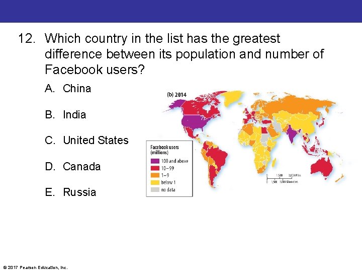 12. Which country in the list has the greatest difference between its population and