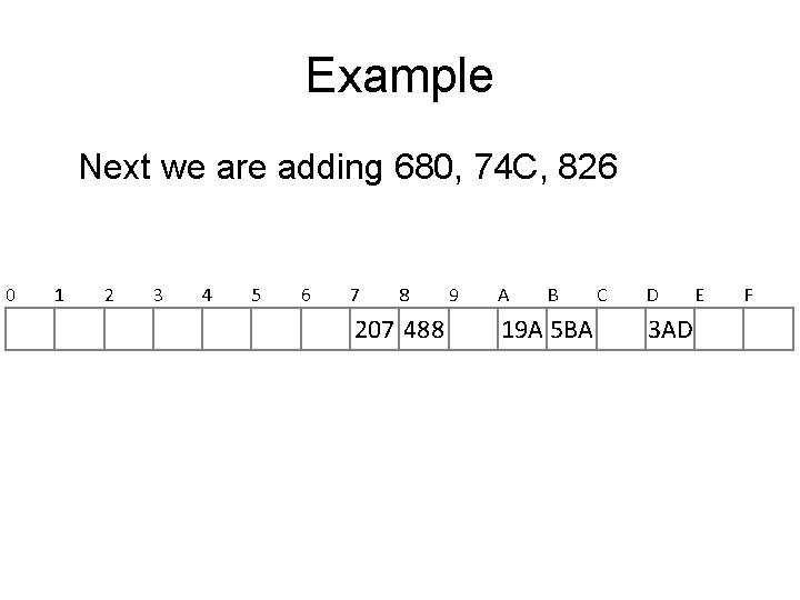 Example Next we are adding 680, 74 C, 826 0 1 2 3 4 Example Next we are adding 680, 74 C, 826 0 1 2 3 4