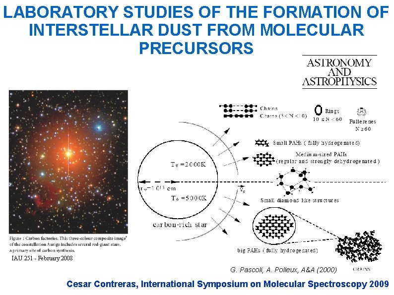 LABORATORY STUDIES OF THE FORMATION OF INTERSTELLAR DUST FROM MOLECULAR PRECURSORS IAU 251 -