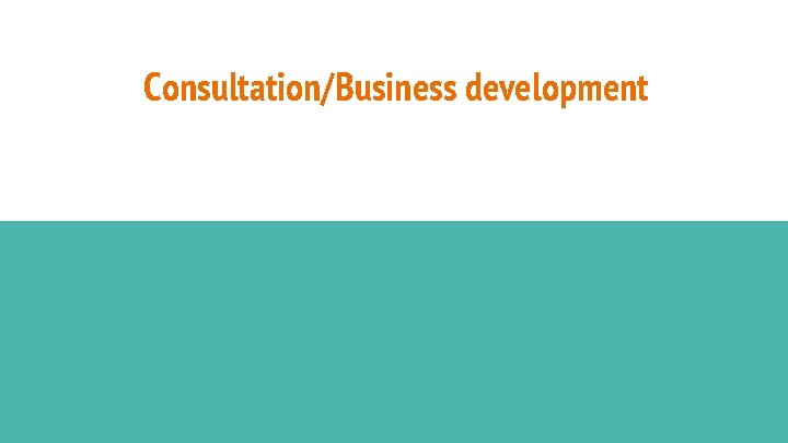 Consultation/Business development 