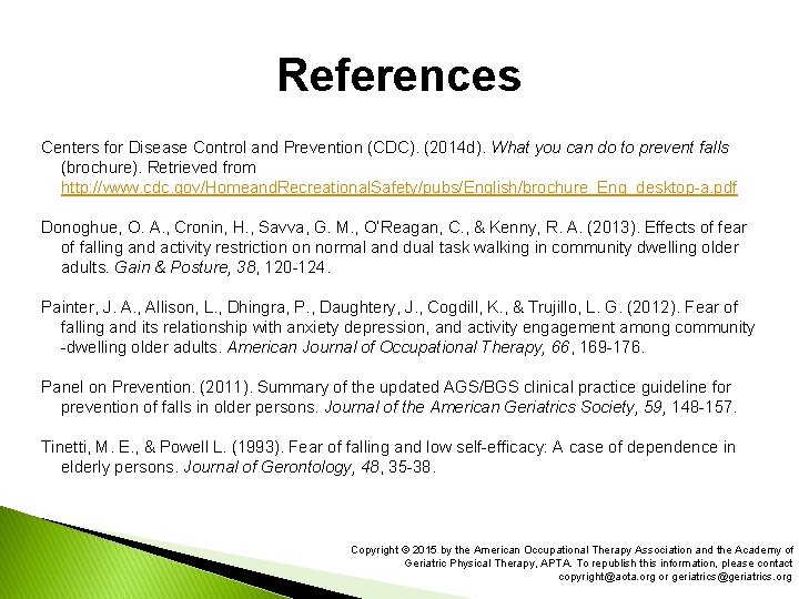 References Centers for Disease Control and Prevention (CDC). (2014 d). What you can do