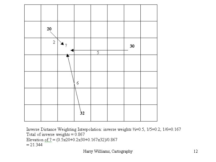 Harry Williams, Cartography 12 