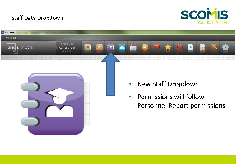 Staff Data Dropdown • New Staff Dropdown • Permissions will follow Personnel Report permissions