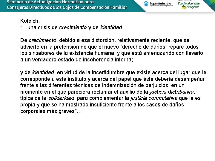 Koteich: “…una crisis de crecimiento y de identidad. De crecimiento, debido a esa distorsión,