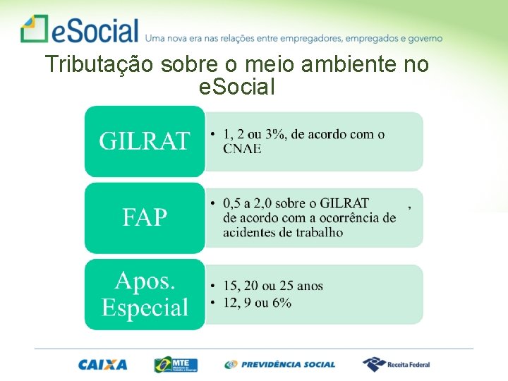 Tributação sobre o meio ambiente no e. Social 