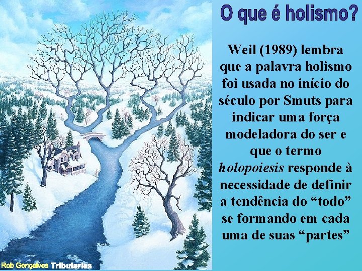 Weil (1989) lembra que a palavra holismo foi usada no início do século por