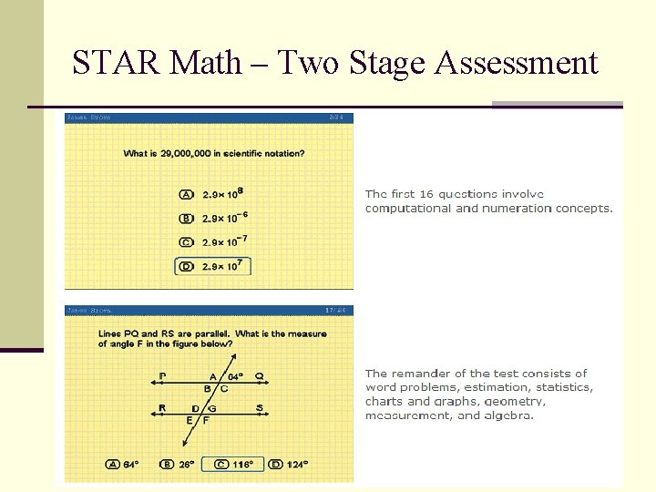 STAR Math – Two Stage Assessment 