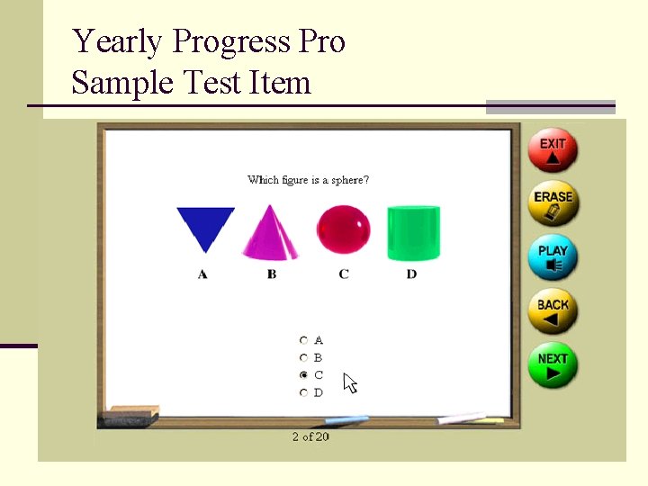 Yearly Progress Pro Sample Test Item 