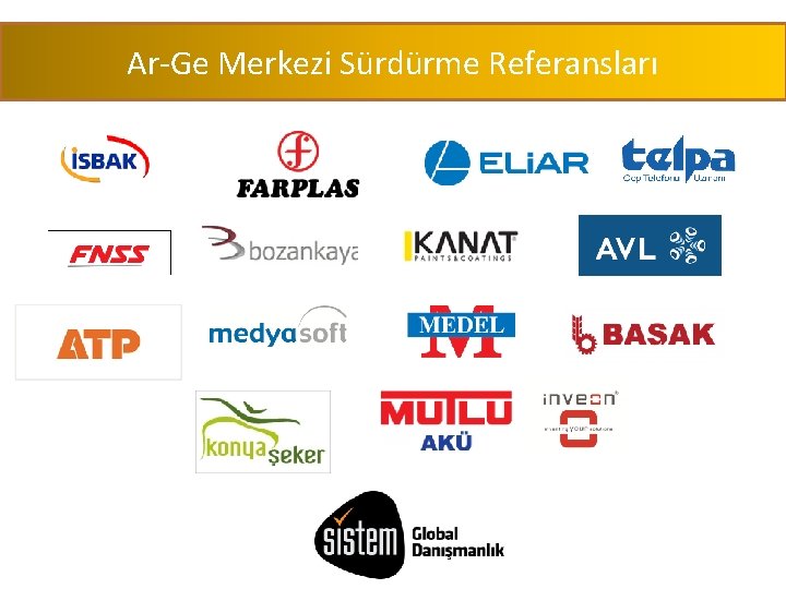Ar-Ge Merkezi Sürdürme Referansları 