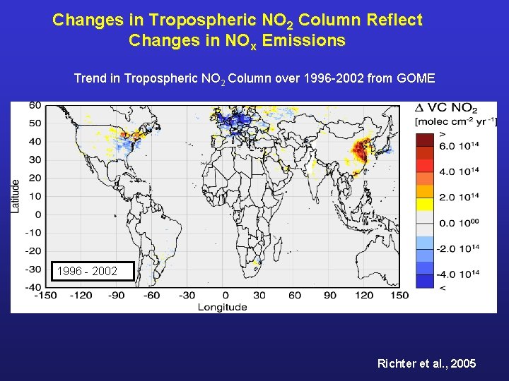 Changes in Tropospheric NO 2 Column Reflect Changes in NOx Emissions Trend in Tropospheric