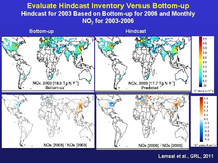 Evaluate Hindcast Inventory Versus Bottom-up Hindcast for 2003 Based on Bottom-up for 2006 and