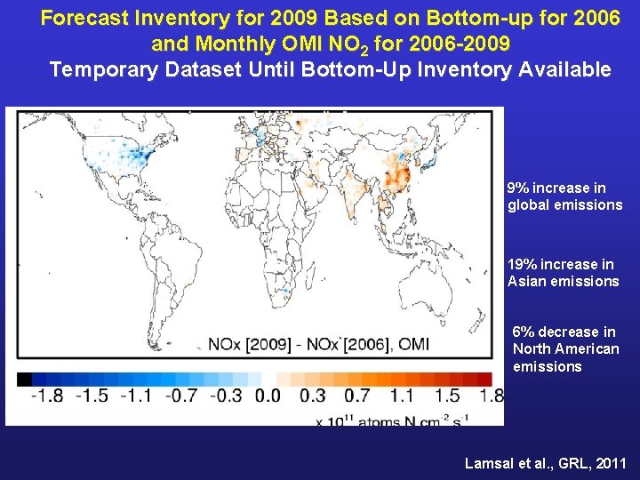 Forecast Inventory for 2009 Based on Bottom-up for 2006 and Monthly OMI NO 2