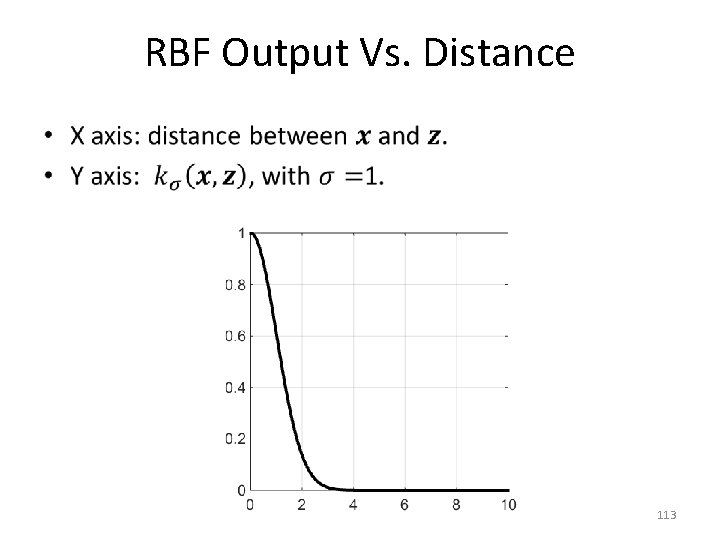 RBF Output Vs. Distance • 113 