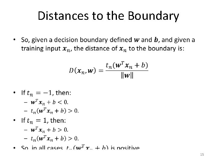 Distances to the Boundary • 15 