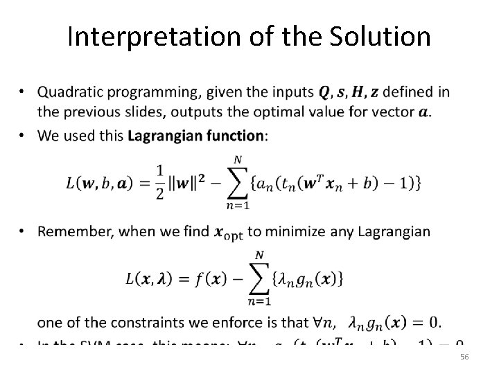 Interpretation of the Solution • 56 