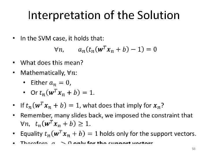 Interpretation of the Solution • 58 