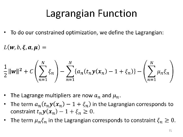 Lagrangian Function • 71 