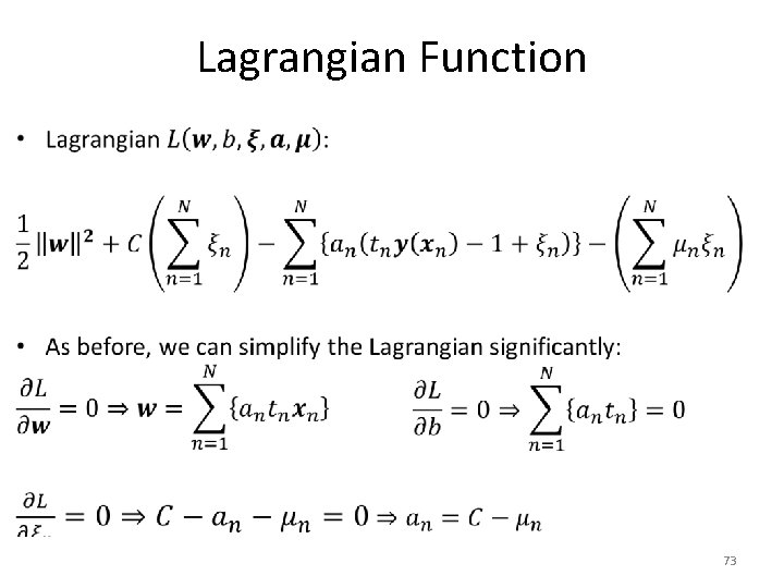 Lagrangian Function • 73 