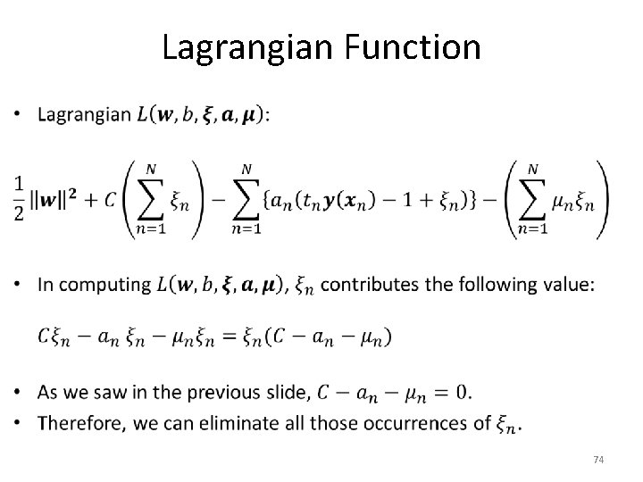 Lagrangian Function • 74 