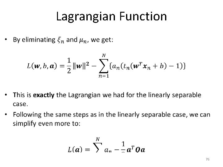 Lagrangian Function • 76 