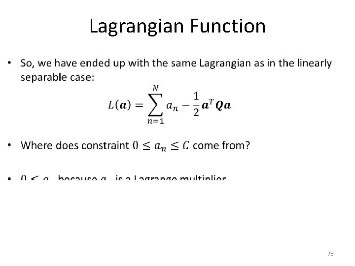 Lagrangian Function • 78 