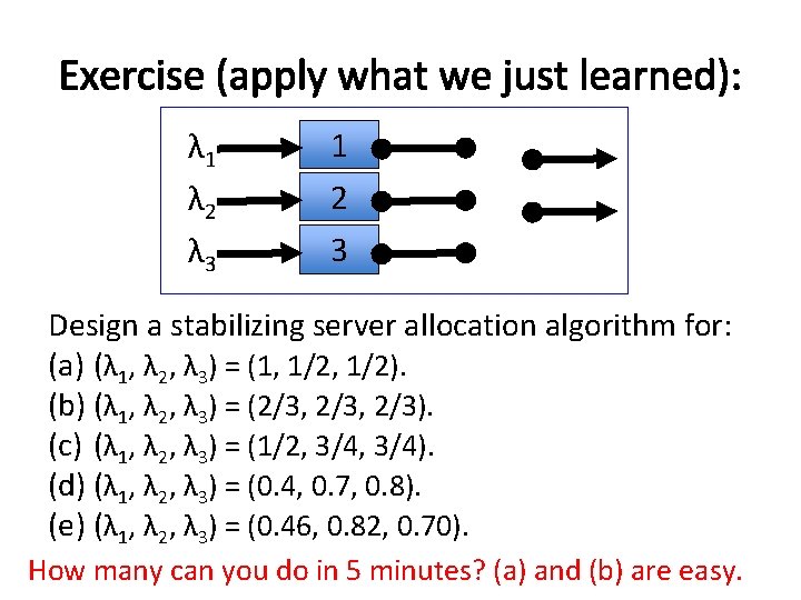 Exercise (apply what we just learned): λ 1 λ 2 λ 3 1 2