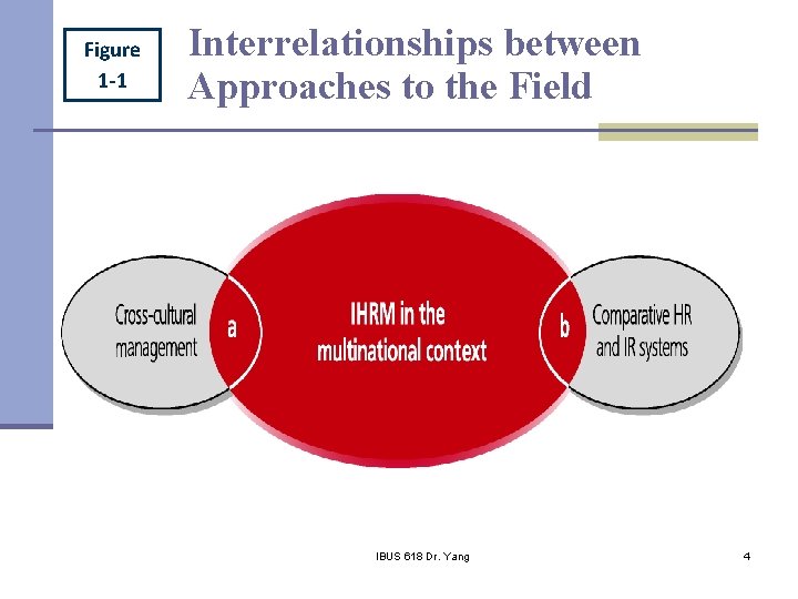 Figure 1 -1 Interrelationships between Approaches to the Field IBUS 618 Dr. Yang 4
