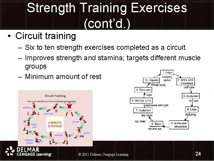 Strength Training Exercises (cont’d. ) • Circuit training – Six to ten strength exercises