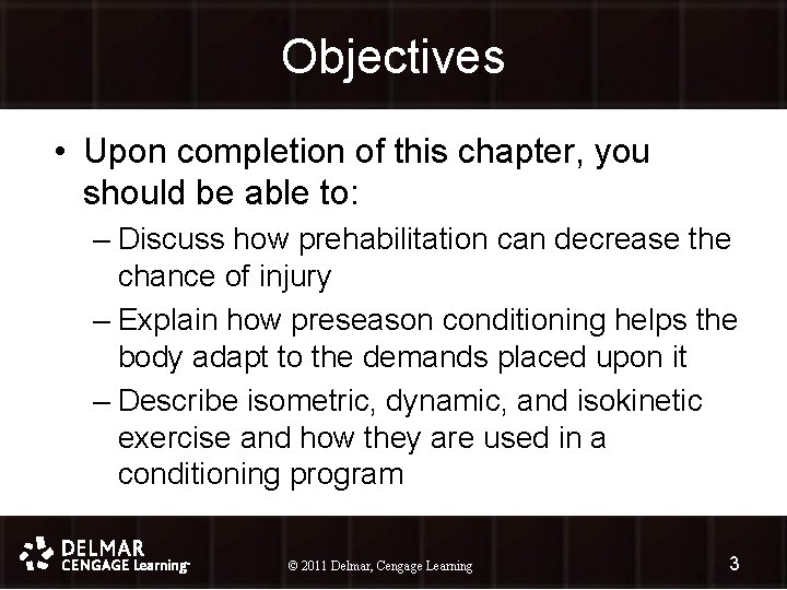 Objectives • Upon completion of this chapter, you should be able to: – Discuss