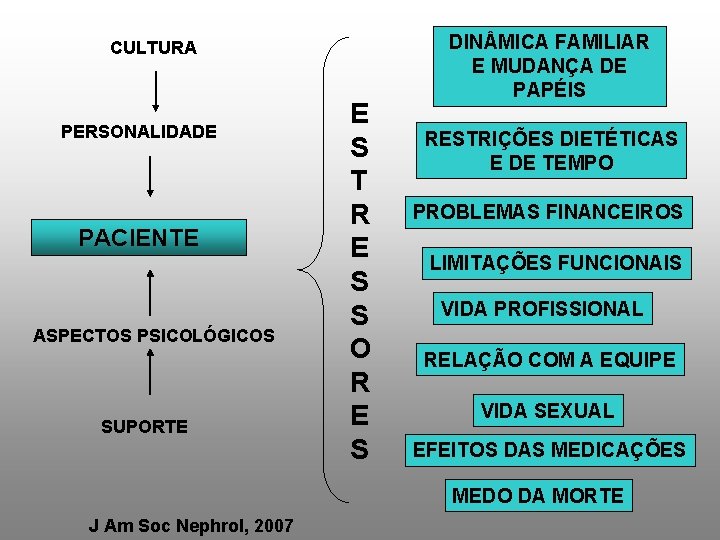 CULTURA PERSONALIDADE PACIENTE ASPECTOS PSICOLÓGICOS SUPORTE E S T R E S S O