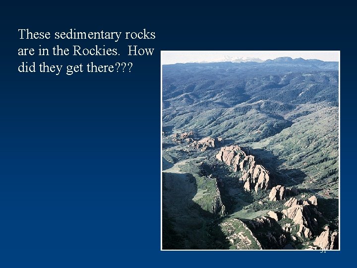 These sedimentary rocks are in the Rockies. How did they get there? ? ?