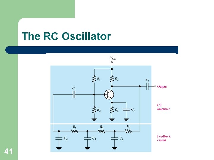 The RC Oscillator 41 