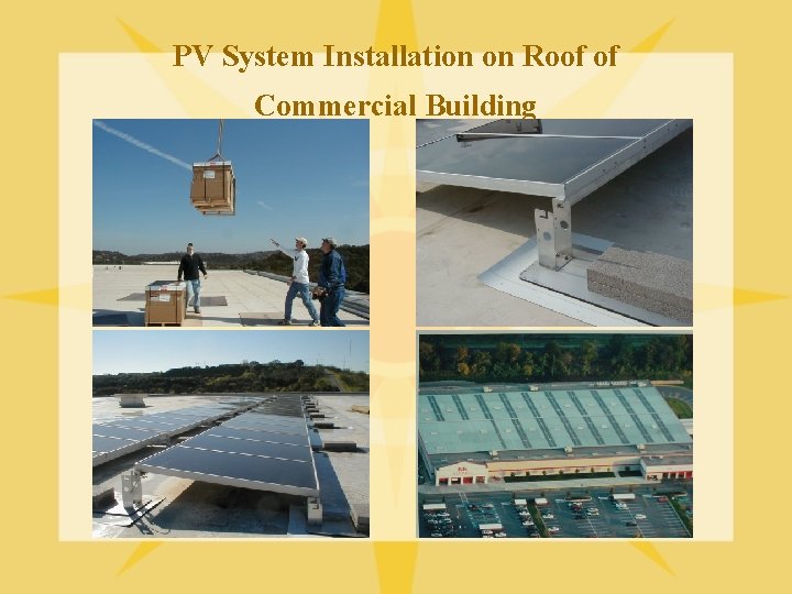 PV System Installation on Roof of Commercial Building 