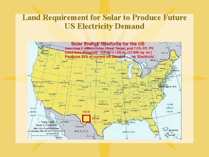 Land Requirement for Solar to Produce Future US Electricity Demand 