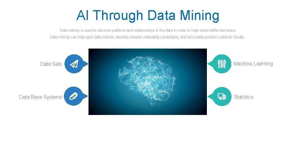 AI Through Data Mining Data mining is used to discover patterns and relationships in AI Through Data Mining Data mining is used to discover patterns and relationships in