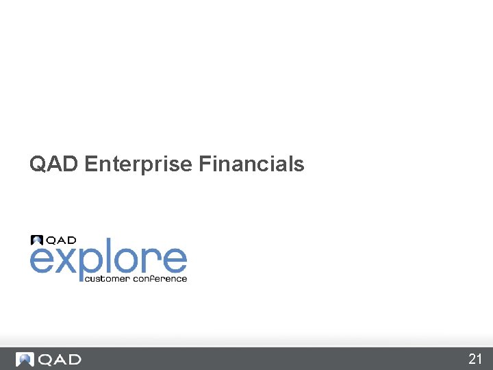QAD Enterprise Financials 21 