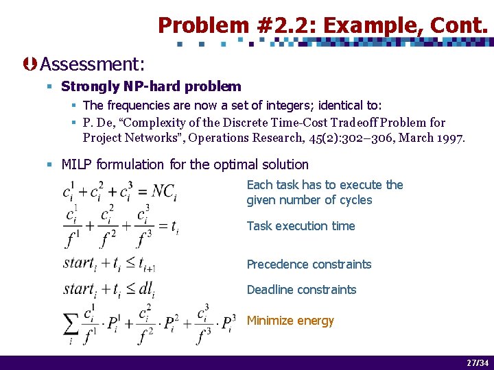 Embedded Systems Design Optimization Challenges Paul Pop Embedded