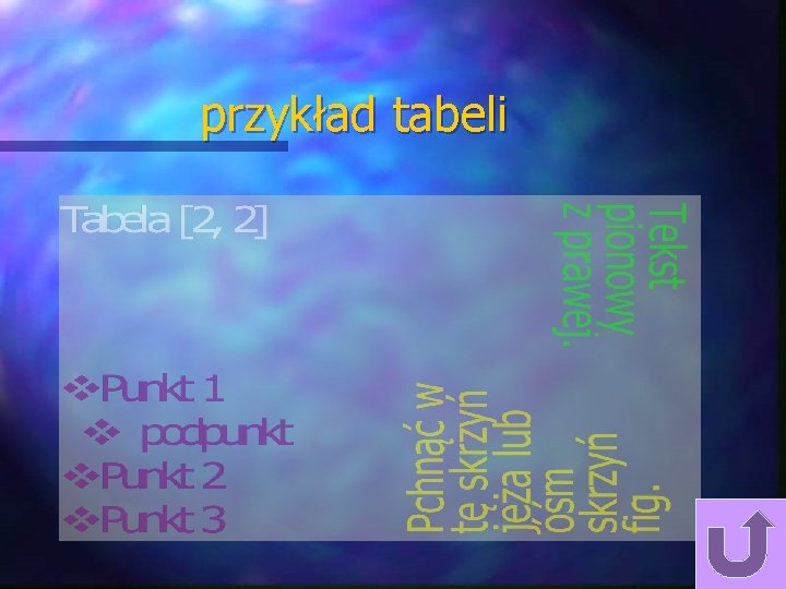przykład tabeli przykład tabeli