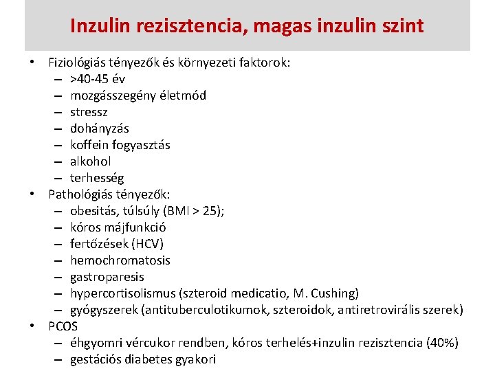 magas inzulin szint