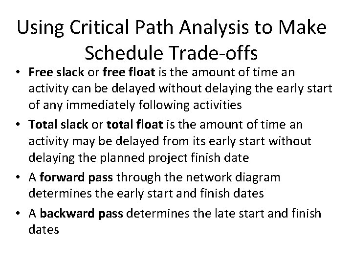Chapter 4 Project Time Management Importance of Project
