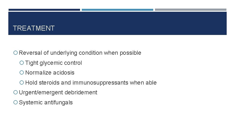 TREATMENT Reversal of underlying condition when possible Tight glycemic control Normalize acidosis Hold steroids