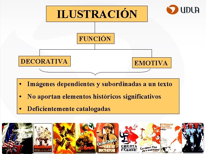 ILUSTRACIÓN FUNCIÓN DECORATIVA EMOTIVA • Imágenes dependientes y subordinadas a un texto • No