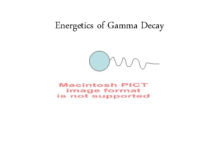 Energetics of Gamma Decay 