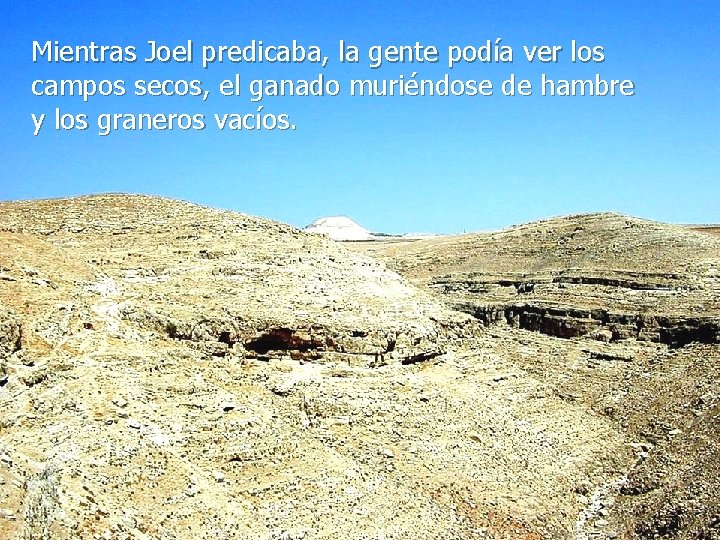 Mientras Joel predicaba, la gente podía ver los campos secos, el ganado muriéndose de