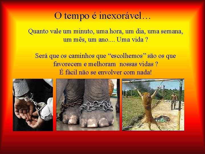 O tempo é inexorável… Quanto vale um minuto, uma hora, um dia, uma semana,