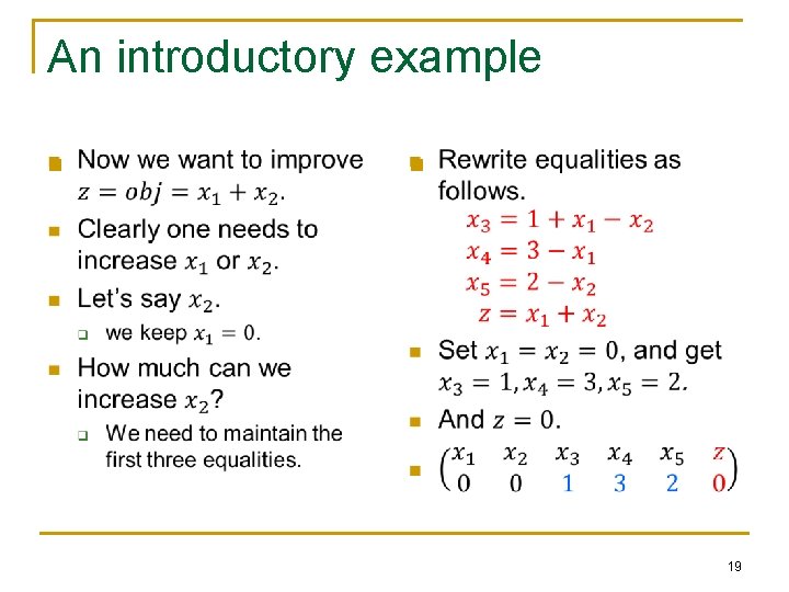 An introductory example n n 19 An introductory example n n 19